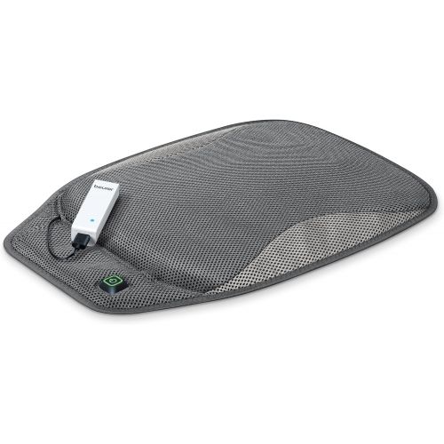  Beurer Portable, Wireless, Heating Belt Pad with Convenient Storage Bag, Rechargeable for Indoor and Outdoor Use, Pain Relief, Grey HK67