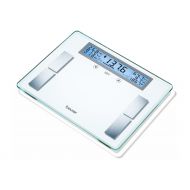 Beurer Glass Body Analysis Scale With Extra Large LCD Display, Measures Weight, Fat, Water, Muscle...