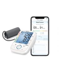 Beurer Bluetooth Upper Arm Blood Pressure Monitor, Blood Pressure Monitor Cuff with App, Illuminated Display, Multi-Users, BM67