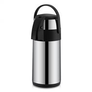 Bewinner 3-Liter-Pump-Action-Airpot/Thermo-Kaffeeflasche/Doppelwandisolierte Isolier-Thermosflasche aus Edelstahl / 8 Stunden Warmespeicher Ideal fuer Zuhause, Buero oder Geschaft