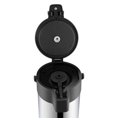  Bewinner 3-Liter-Pump-Action-Airpot/Thermo-Kaffeeflasche/Doppelwandisolierte Isolier-Thermosflasche aus Edelstahl / 8 Stunden Warmespeicher Ideal fuer Zuhause, Buero oder Geschaft