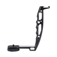 Bewinner Portable Single Handle Grip Aluminum Alloy L Bracket Extended Gimbal Handle Grip for Zhiyun Crane 2 DJI Ronin-S Gimbal Handheld Gimbal Stabilizer Arm Desk Mount Stand