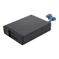 Bewinner 2.5 3.5 SATA/SSD Hard Drive Enclosure, Standard Chassis 5.25 Optical Drive Dual HDD External SSD Enclosure Rack Case, Computer Hard Drive Enclosures