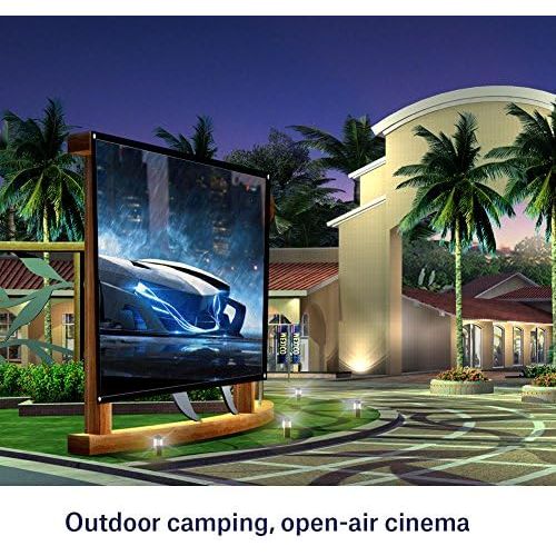  Bewinner 60-100 Inch Projection Screen, 4: 3 HD Portable Foldable Anti-Wrinkle Screen Washable for Home Theater, Projector Screen Wall Mount/Ceiling, Ideal for Outdoor Films(100inc