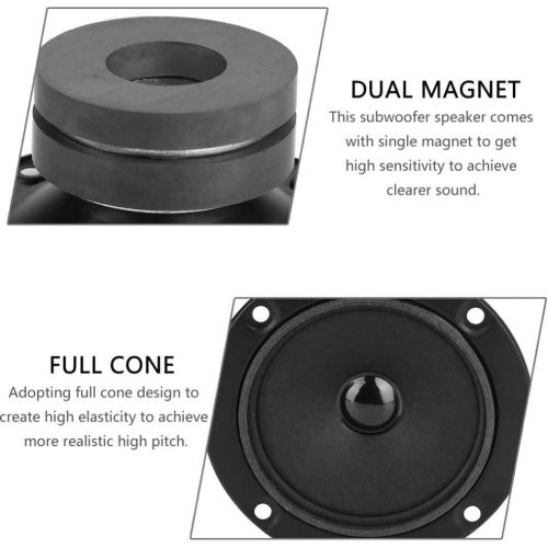  Bewinner 3 in High Pitch Portable Dual Magnetic Tweeter Speaker Clear & Dreamlike High Pitch Bass Speaker for KTV Box Car Speaker Single