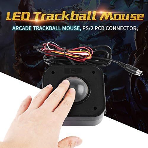  [아마존베스트]Bewinner LED Trackball Mouse Arcade Trackball Mouse for PC Illuminated 4.5cm Round LED Trackball Mouse PS/2 PCB Connector for Arcade