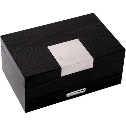  Bey-Berk Lacquered Storage Box with Drawer