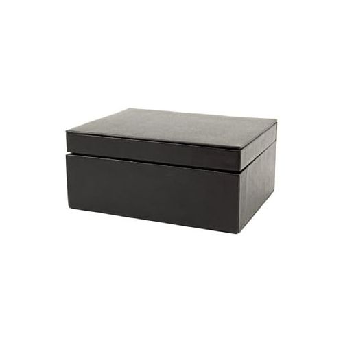  Bey-Berk Mens Jewelry Chest, Black Leather