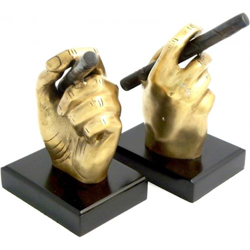  Bey-Berk Golden Cigar Bookends