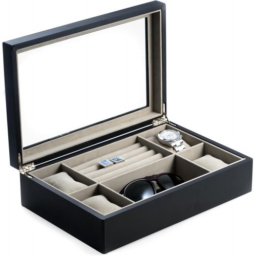  Bey-Berk Watch Box with Glass Top