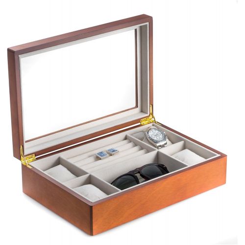  Bey-Berk Watch Box with Glass Top