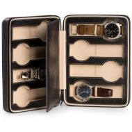 Bey Berk Black Leather 8 Watch Storage  Travel Case