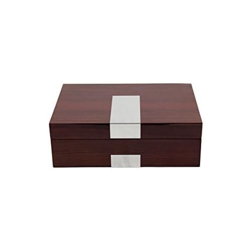  Bey-Berk Eight Watch Case Box in High Lacquer Walnut Wood Piano Finish