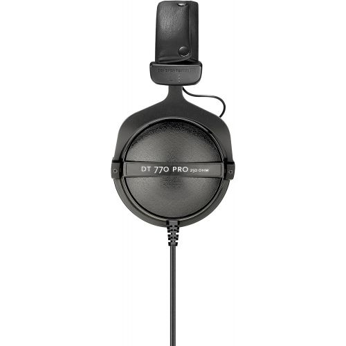  beyerdynamic DT 770 PRO 250 Ohm Over-Ear Studio Headphones in Black. Closed Construction, Wired for Studio use, Ideal for Mixing in The Studio