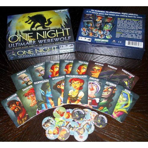  Bezier Games Bezier Board Games One Night Ultimate Werewolf Black & One Night Ultimate Werewolf Daybreak