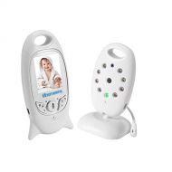 BiBicam Baby Monitor Wireless Camera 2 LCD Screen Talk-Back Two-Way Audio+Night Vision Temp Sensor+ Built-in 8 Lullaby Temperature Monitoring for Home Security System BI001