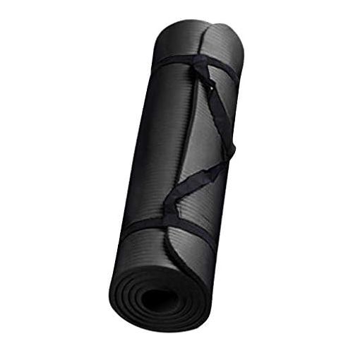  [아마존베스트]BiCophy Yoga mat, non-slip, gymnastics mat, yoga mat, thick padded, non-slip exercise mat, sports mat for fitness, pilates, gym and home with carrying strap, 183 x 61 x 0.4 cm, 173 x 55 x