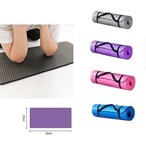  [아마존베스트]BiCophy Yoga mat, non-slip, gymnastics mat, yoga mat, thick padded, non-slip exercise mat, sports mat for fitness, pilates, gym and home with carrying strap, 183 x 61 x 0.4 cm, 173 x 55 x