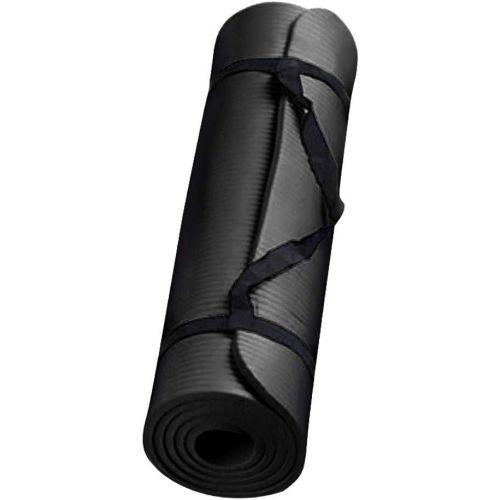  [아마존베스트]BiCophy Yoga mat, non-slip, gymnastics mat, yoga mat, thick padded, non-slip exercise mat, sports mat for fitness, pilates, gym and home with carrying strap, 183 x 61 x 0.4 cm, 173 x 55 x