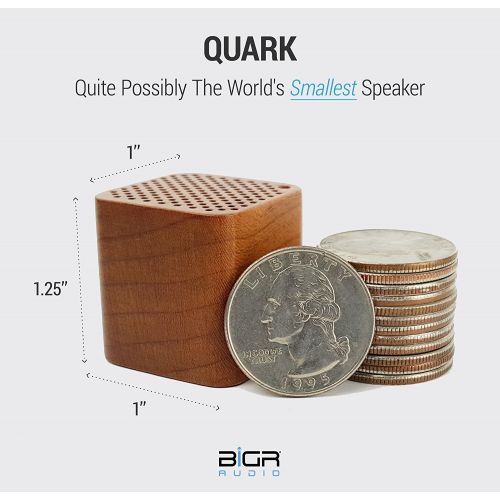  BiGR Audio BigR Audio | Quark | The Worlds Smallest Wireless Bluetooth Speaker | Most portable Around | 1 inch wide | Extremely Loud | Quality Sound | Fits In Your Palm