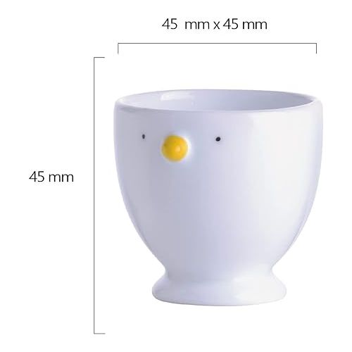  Cordon Bleu Set of 4 Porcelain Chick Egg Cups - Microwave Safe - Gift Boxed