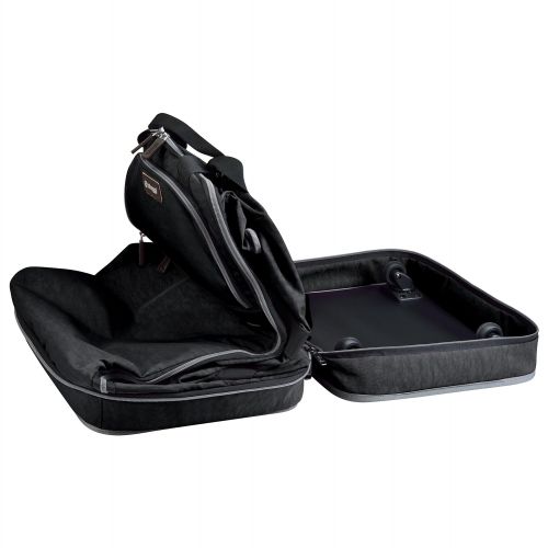  Biaggi Luggage Biaggi Zipsak Micro Fold Spinner Carry-On Suitcase - 22-Inch Luggage - As Seen on Shark Tank - Black