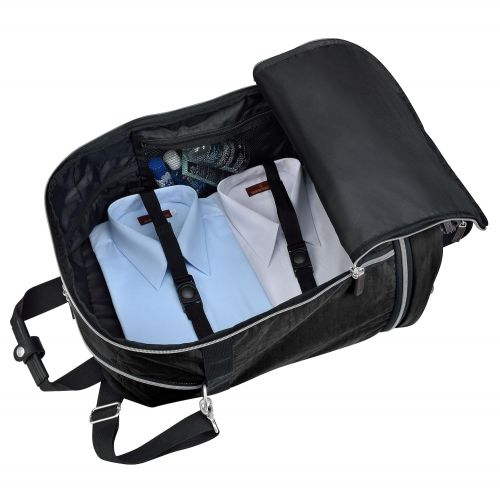  Biaggi Luggage Biaggi Zipsak Micro Fold Spinner Carry-On Suitcase - 22-Inch Luggage - As Seen on Shark Tank - Black