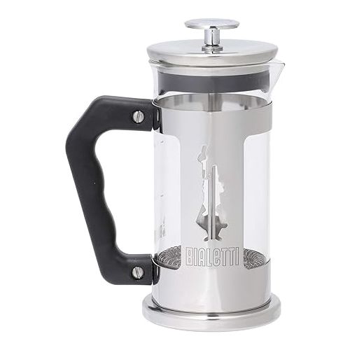  Bialetti French Press Coffee Maker, 3 Cup, Preziosa Stainless Steel