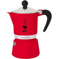 Bialetti - Rainbow: Stovetop Espresso Maker, Moka Pot 3 Cups (4.3 Oz - 130 Ml), Aluminium, Red