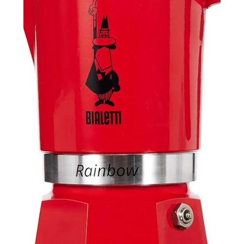  Bialetti 4963 Rainbow Espresso Maker, Red