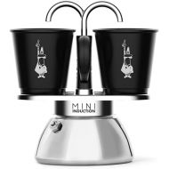 Bialetti Mini Express Induction Coffee Maker, Aluminium, Black, 2 Cups