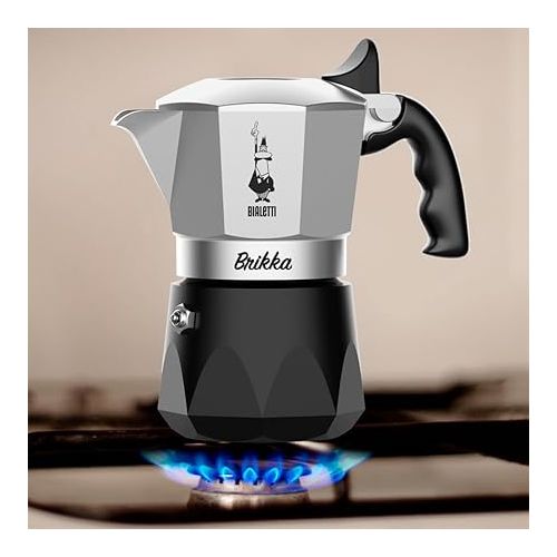  Bialetti Nuova Brikka 2 Cups 2023 | Moka Caffetteria Caffe Espresso 0007327