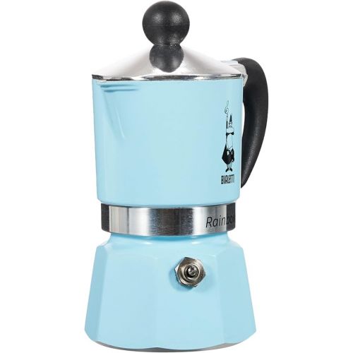  Bialetti 5041 Rainbow Espresso Maker, Light Blue