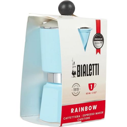  Bialetti 5041 Rainbow Espresso Maker, Light Blue