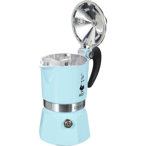  Bialetti 5041 Rainbow Espresso Maker, Light Blue