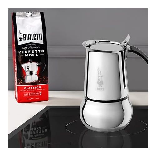  Bialetti CD Cafetiere Kitty 4tz, Steel, Silver