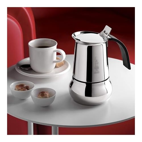  Bialetti CD Cafetiere Kitty 4tz, Steel, Silver