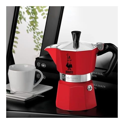  Bialetti 4941 Moka Express Espresso Maker, 1cups, Red