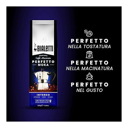  Bialetti Perfetto Moka Cafe Moulu Intenso (Strong) Dark Roast 250 g