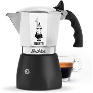 Bialetti - New Brikka, Moka Pot, the Only Stovetop Coffee Maker Capable of Producing a Crema-Rich Espresso, 4 Cups (5,7 Oz), Aluminum and Black