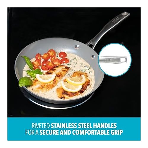  Bialetti Non-Stick Cookware, Ceramic Pro 10-Piece Set