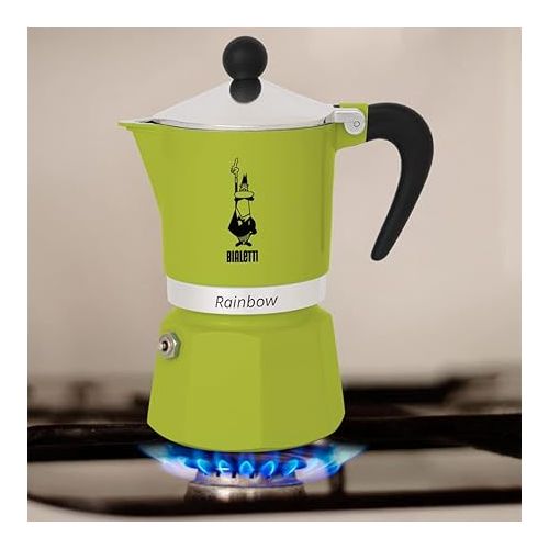  Bialetti 4972 Rainbow Espresso Maker, Green