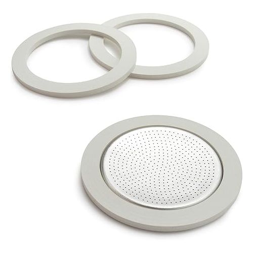  Bialetti Replacement Gasket & Filter for 6 Cup Espresso Maker
