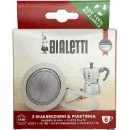 Bialetti 3 Replacement Seals and 1 Filter for 6 Cup Moka Express Blister Pack
