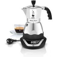 Bialetti 8006363009980 Bialetti Moka Easy Timer 3 tz Electric Coffee machin, Metallic