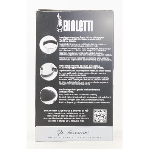  Bialetti - Electric milk frother 150ml cappuccino or 300ml hot milk white