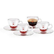 Bialetti DCRAST0009 Set of 4 Red Glass Mugs, Red