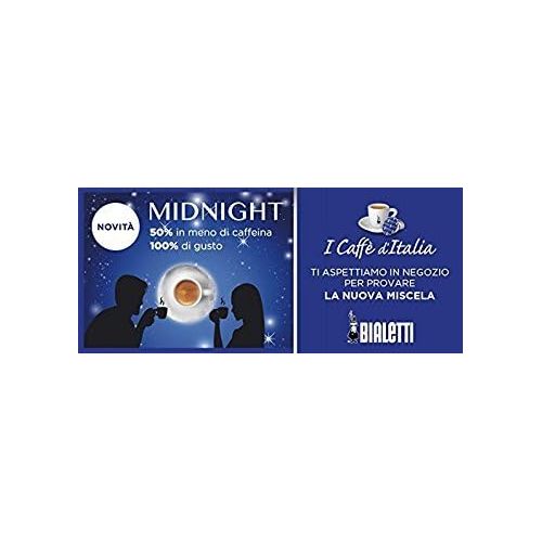  Bialetti Midnight Espresso Capsules, Delicate Taste -50% Caffeine 64 Count