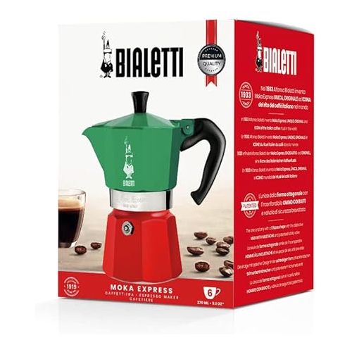  Bialetti Moka Express 6-Cup Stovetop Espresso Maker Bundle with Induction Plate