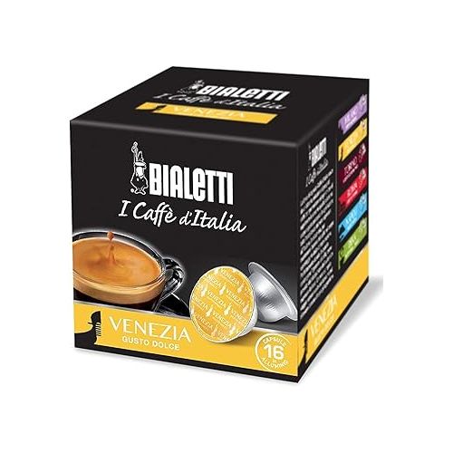  Bialetti: Aluminium 128 Coffee Capsules Assorted with New Midnight Taste! Pack of 8 for 16 capsules [ Italian Import ]